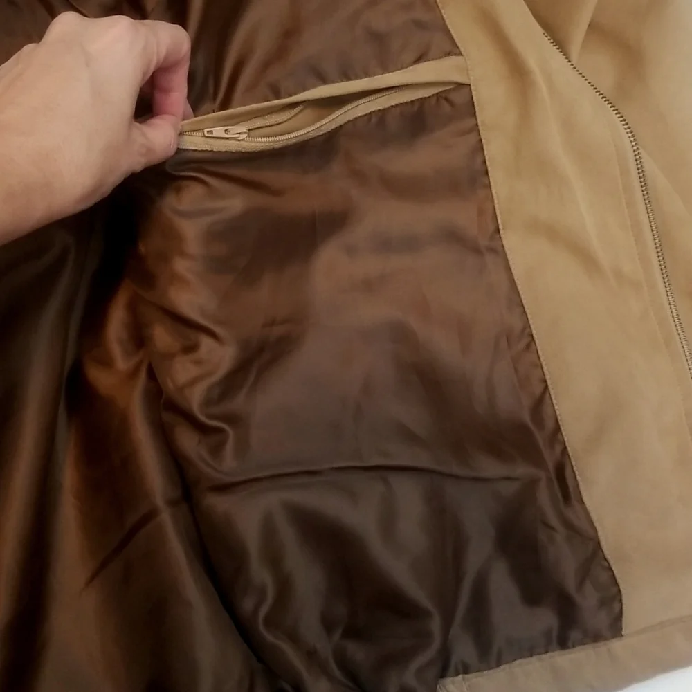 Cripple Creek Faux Suede Bomber Jacket w/ Concealed Carry Pocket - Size Medium